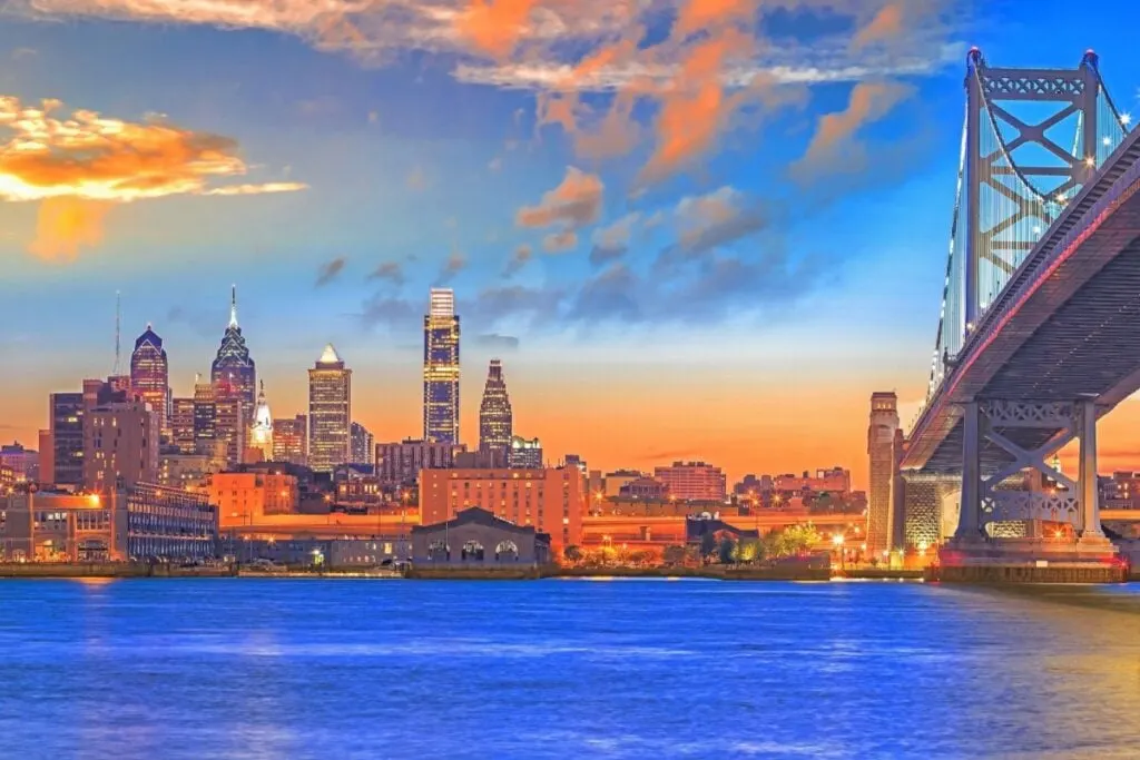 Panorama of Philadelphia skyline