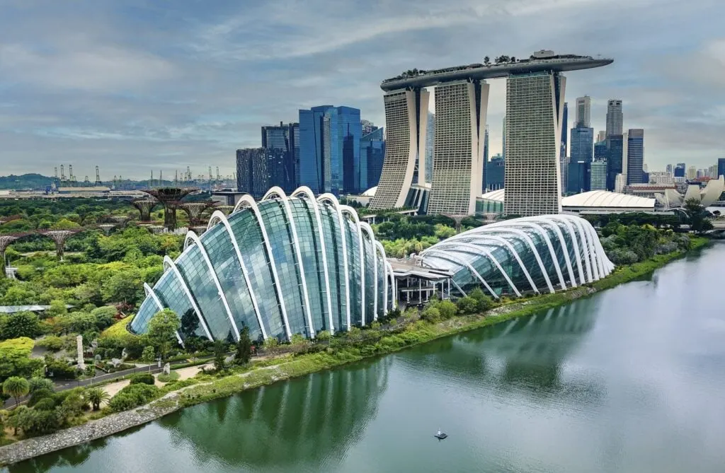 Famous Singapore skyline