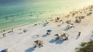 White sand beach in South Walton, FL