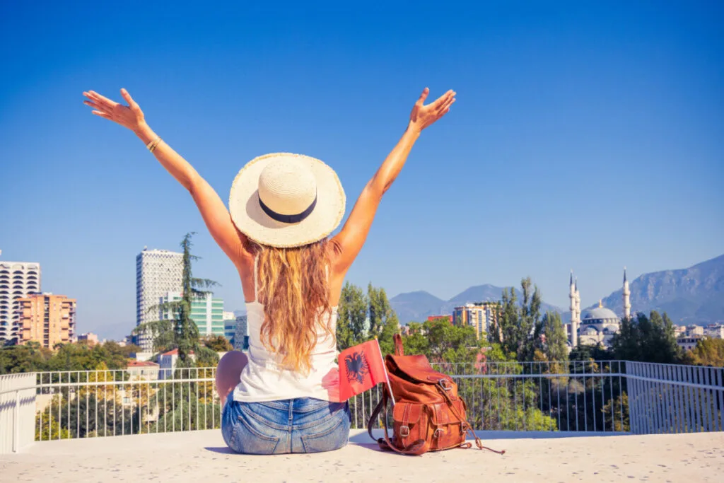 Woman in Tirana Albania