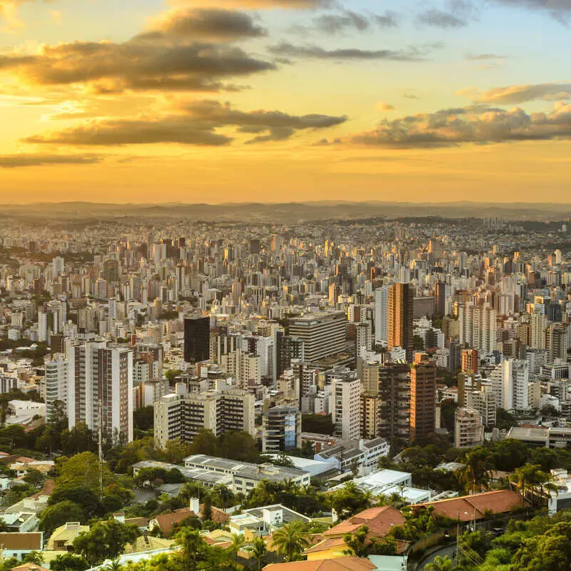 Aerial View Of Belo Horizonte, Capital Of The State Of Minas Gerais, Brazil, South America, Latin America