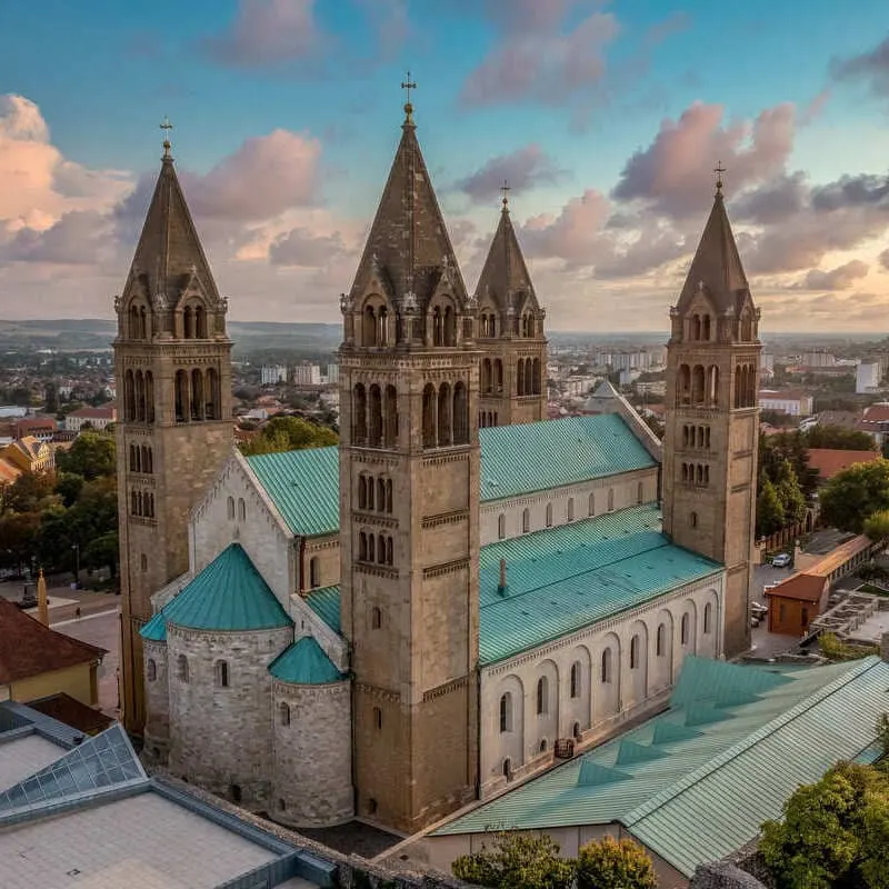 Aerial View Of Pecs, Hungary