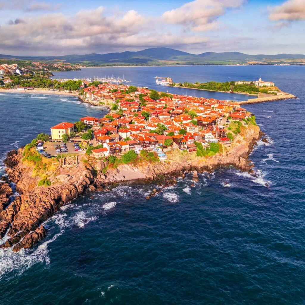 Aerial View Of The Historical Peninsula Of Sozopol, Bulgaria