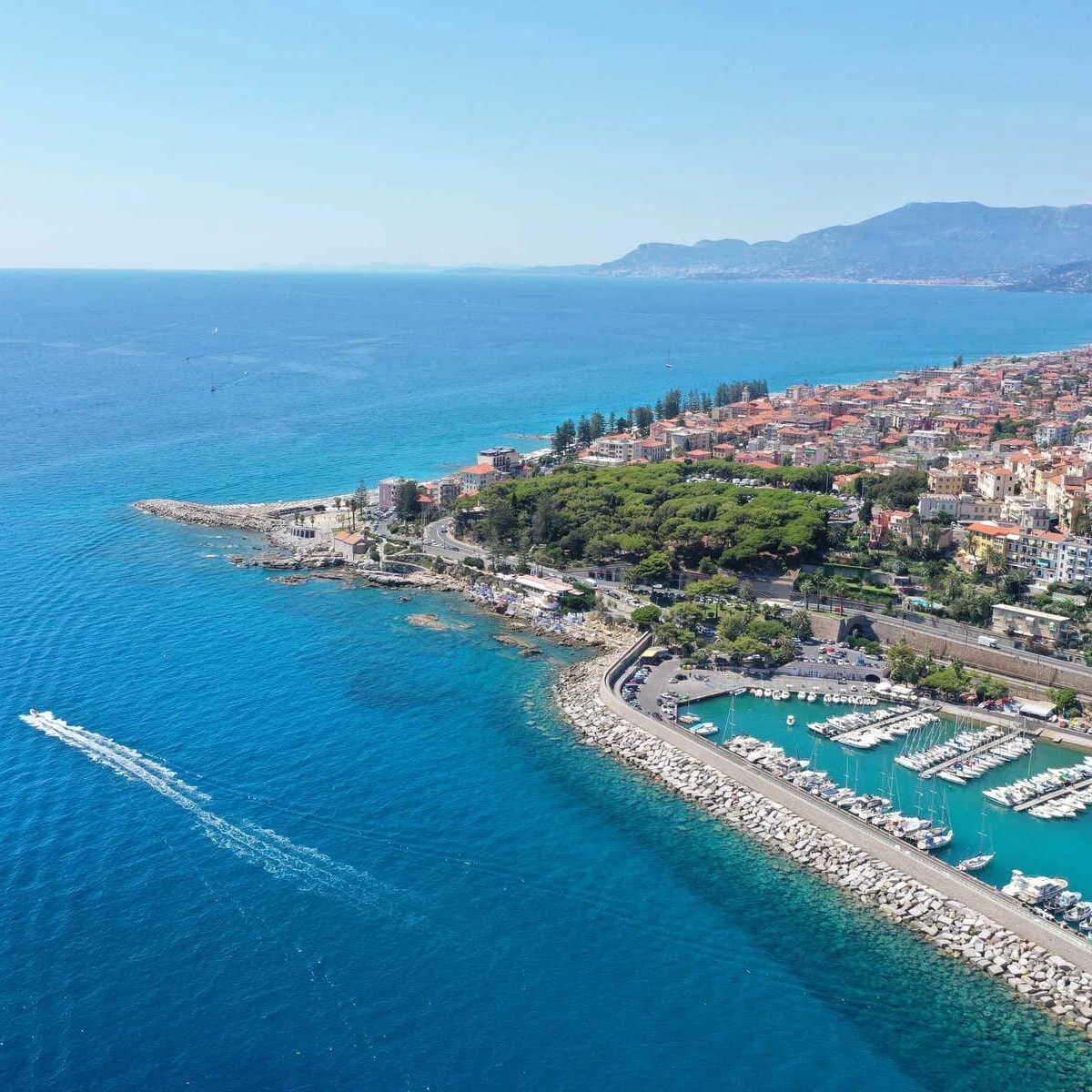 Aerial View Of Ventimiglia, Italy