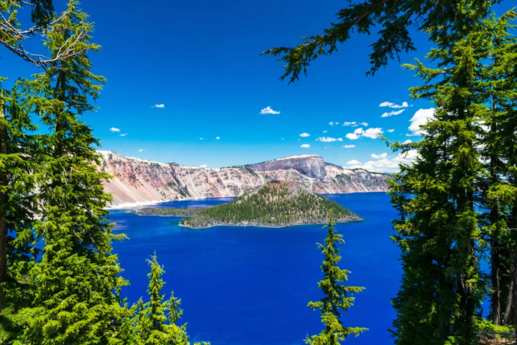 Sapphire waters of Crater Lake National Park