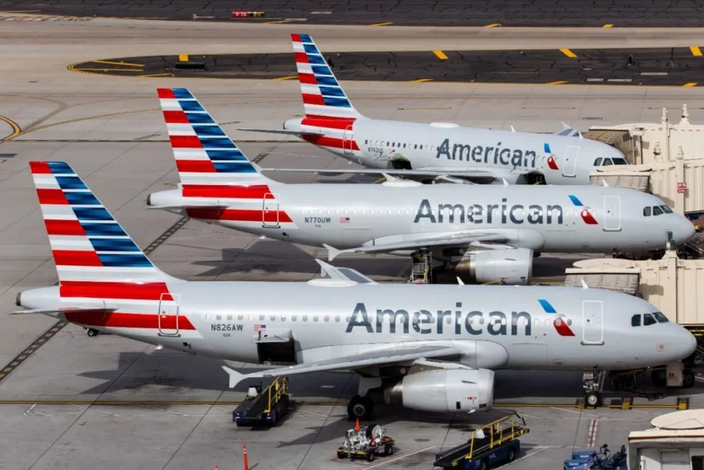 Three American Airline planes