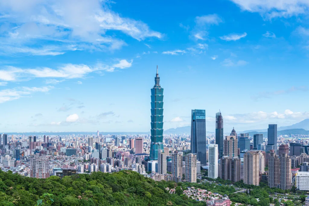 Taipei skyline on nice day