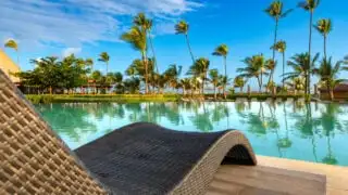 Lounge chair at Punta Cana resort pool