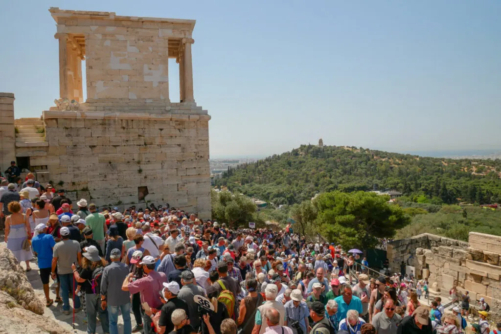 Tourist Crowds in Athens