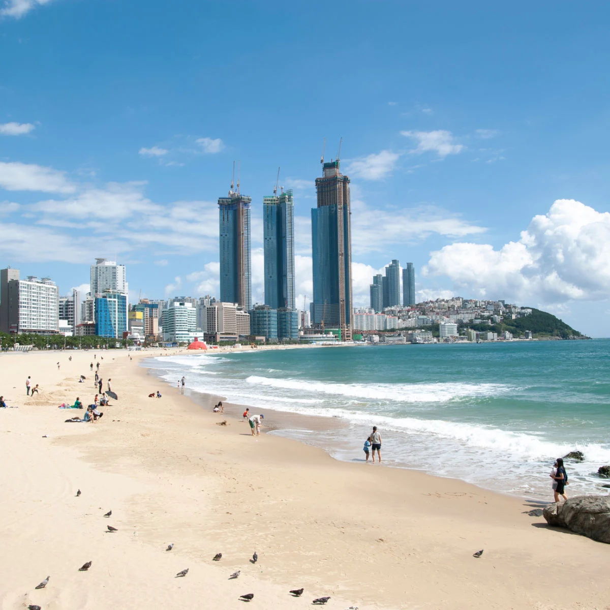 Beautiful beach in Busan, South Korea