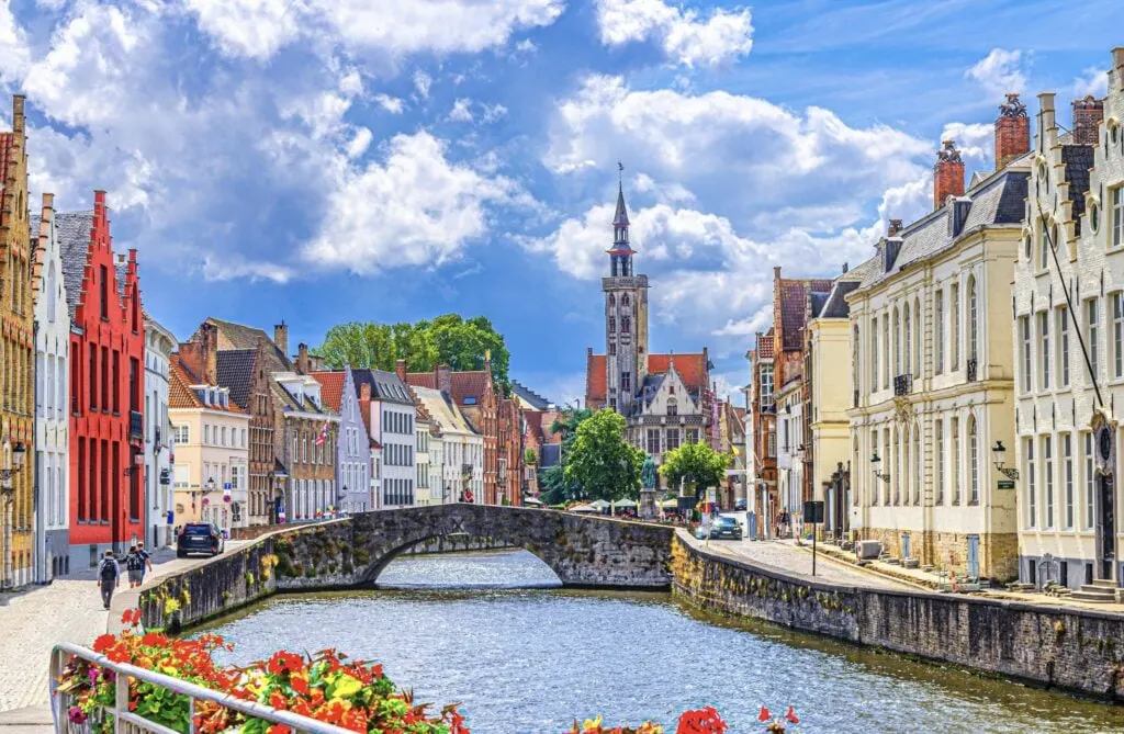Bruges, Belgium colorful street