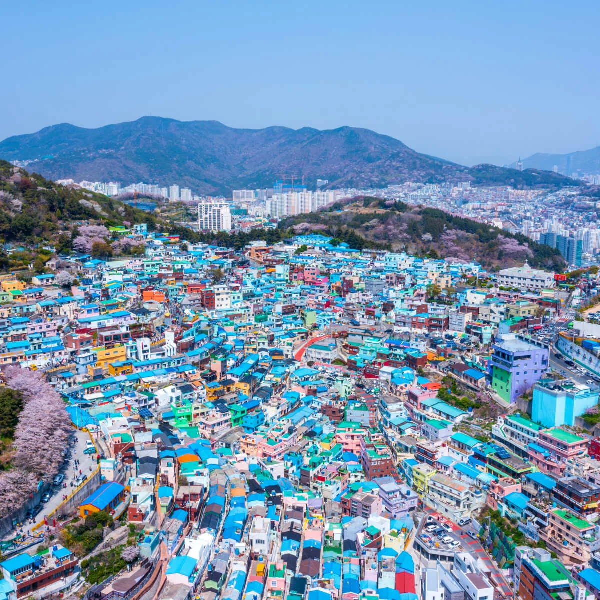 Colorful hillside of Gamcheon, Busan, South Korea