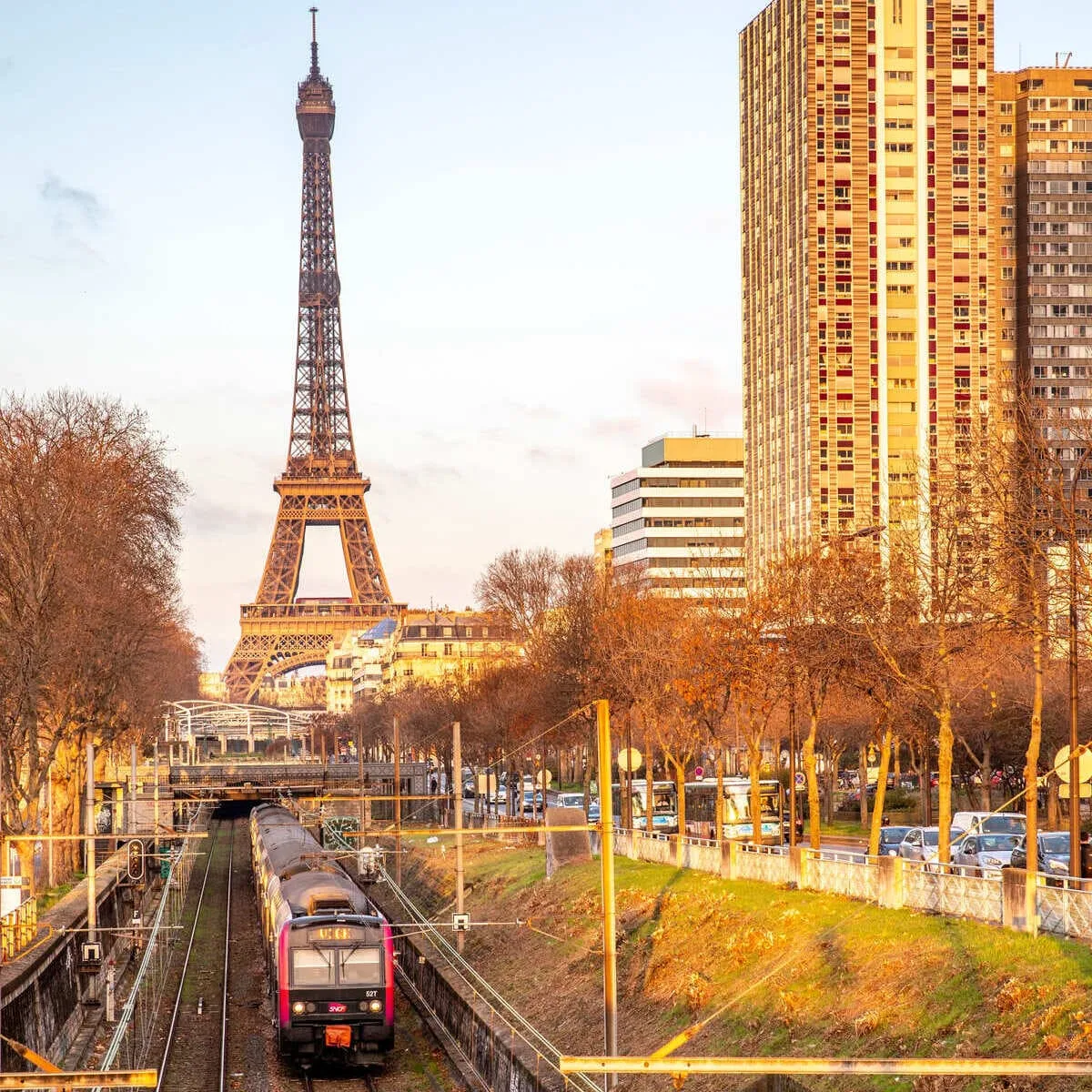 Eiffel Tower In Paris, France