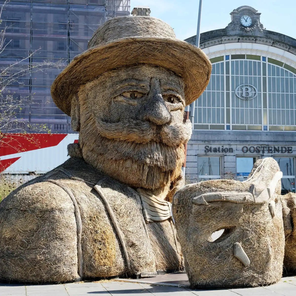 Ensor's Mask, a sculpture by Maxime Van Besien- Oostende, Belgium