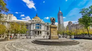 Belles Artes and Torre Latinoamericana skyscraper in Mexico city