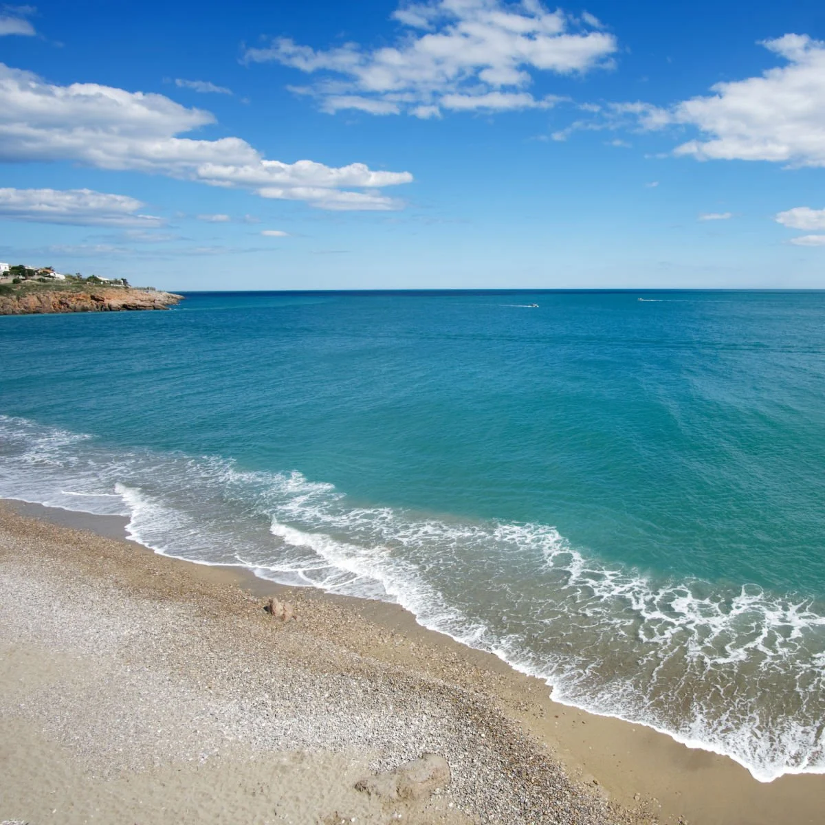 Golden beach in Sete, France