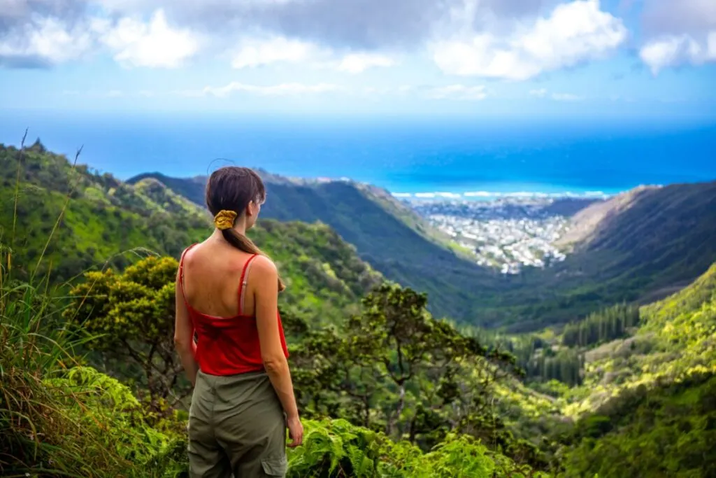 Female hiker in Hawaii