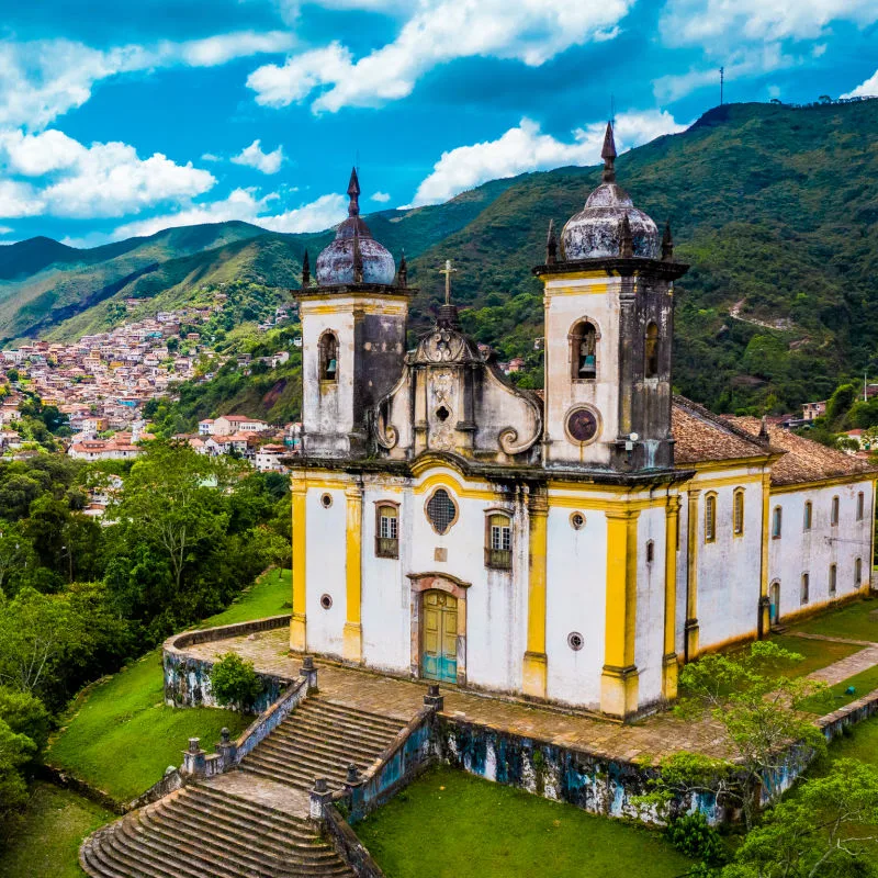 Historic church in Ouro Preto, Brazil