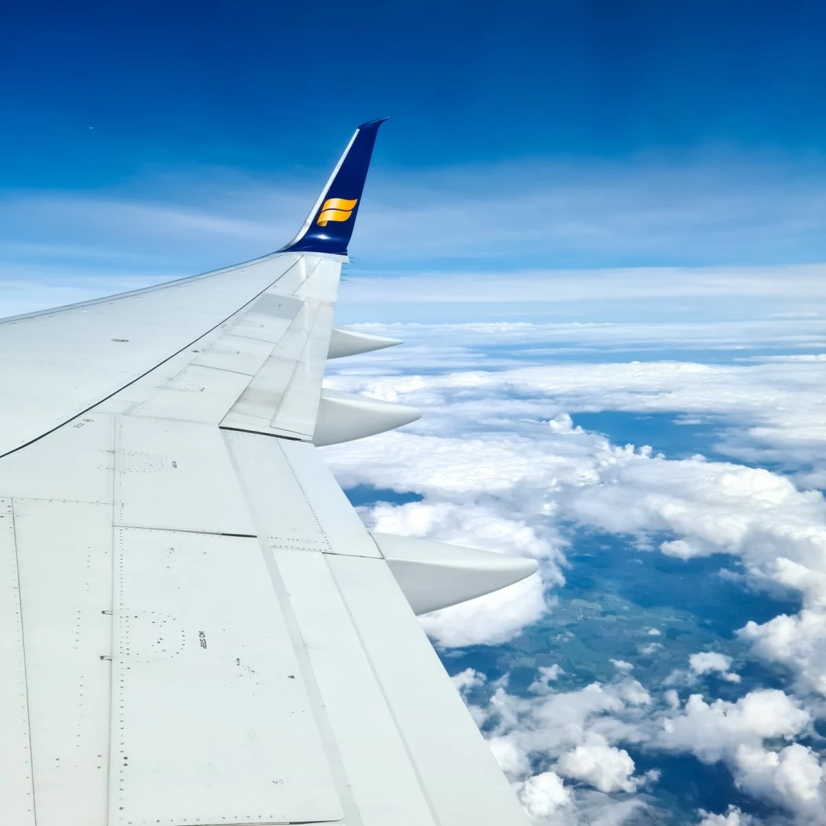 Iceland Air plane wing