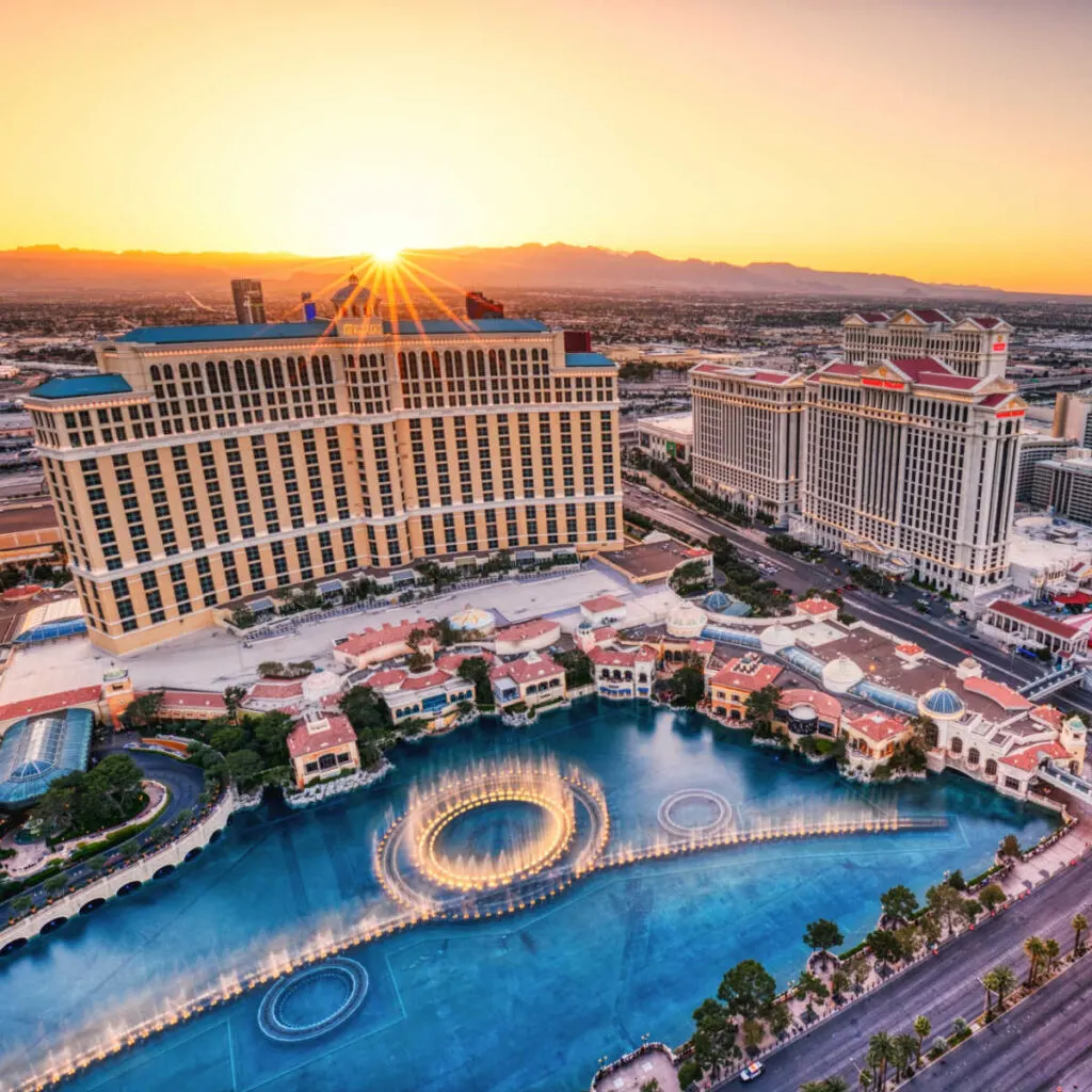 Las Vegas at sunset
