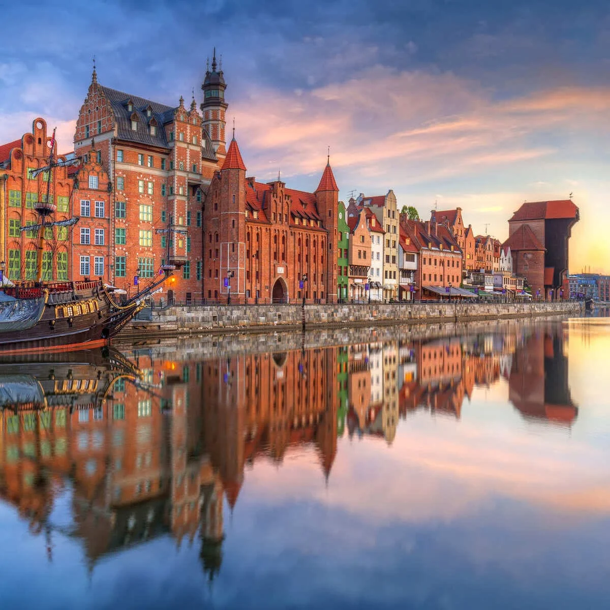Medieval Waterfront Of Gdansk, Poland