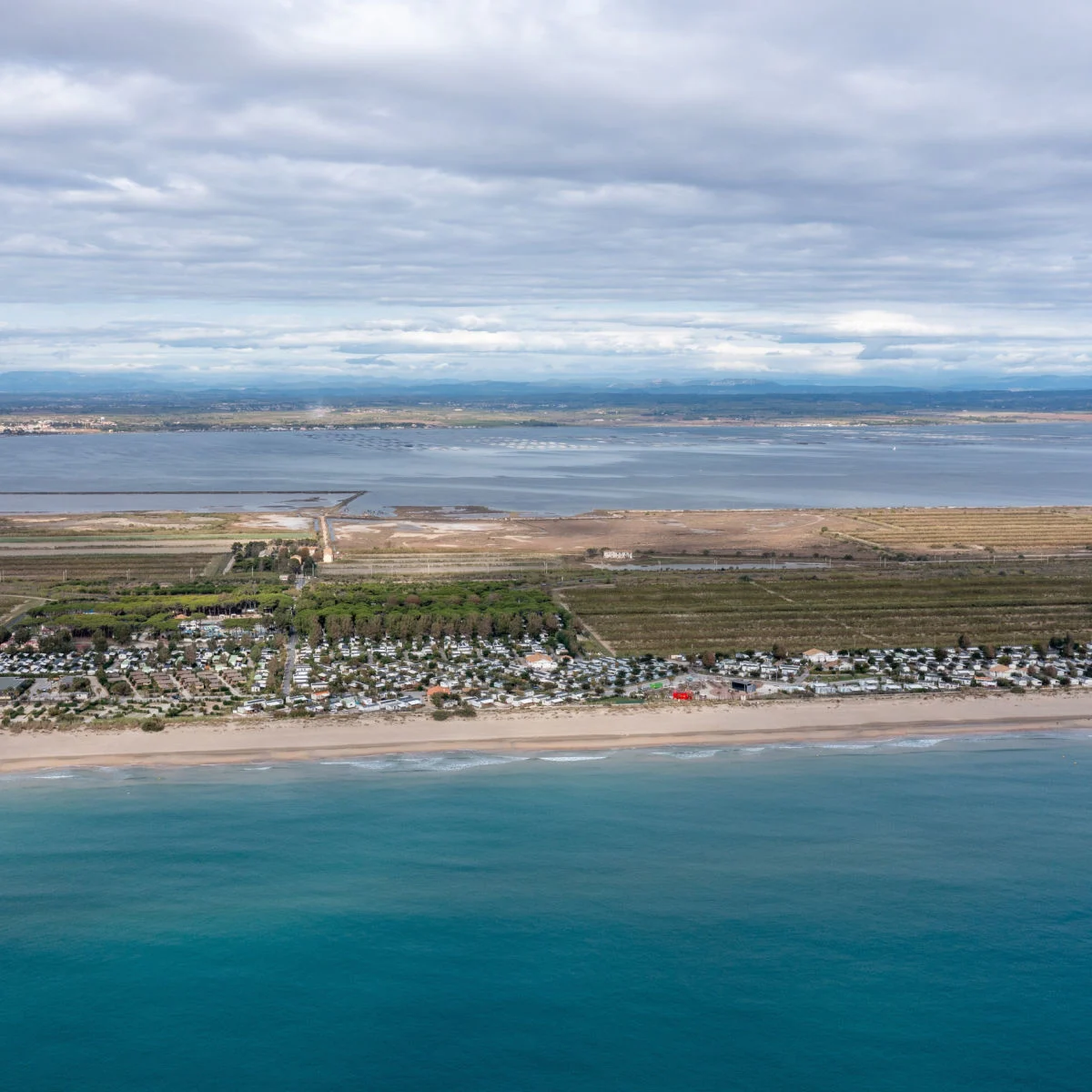 Mediterranean coastline and Thau lagoon - Sete, France