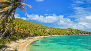 Industry Bay in Bequia of The Grenadines