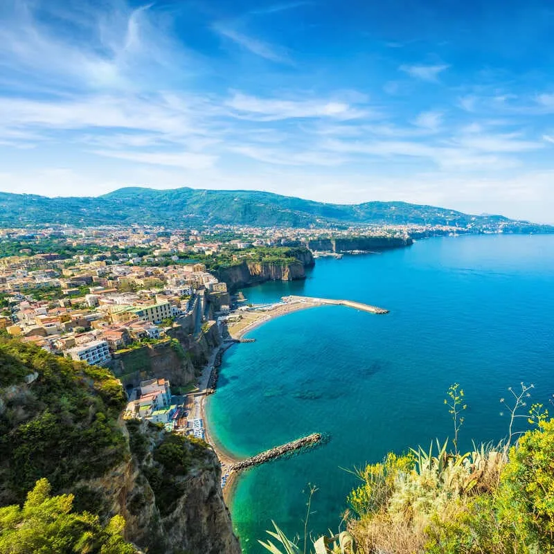 Panoramic View Of Meta di Sorrento, Italy