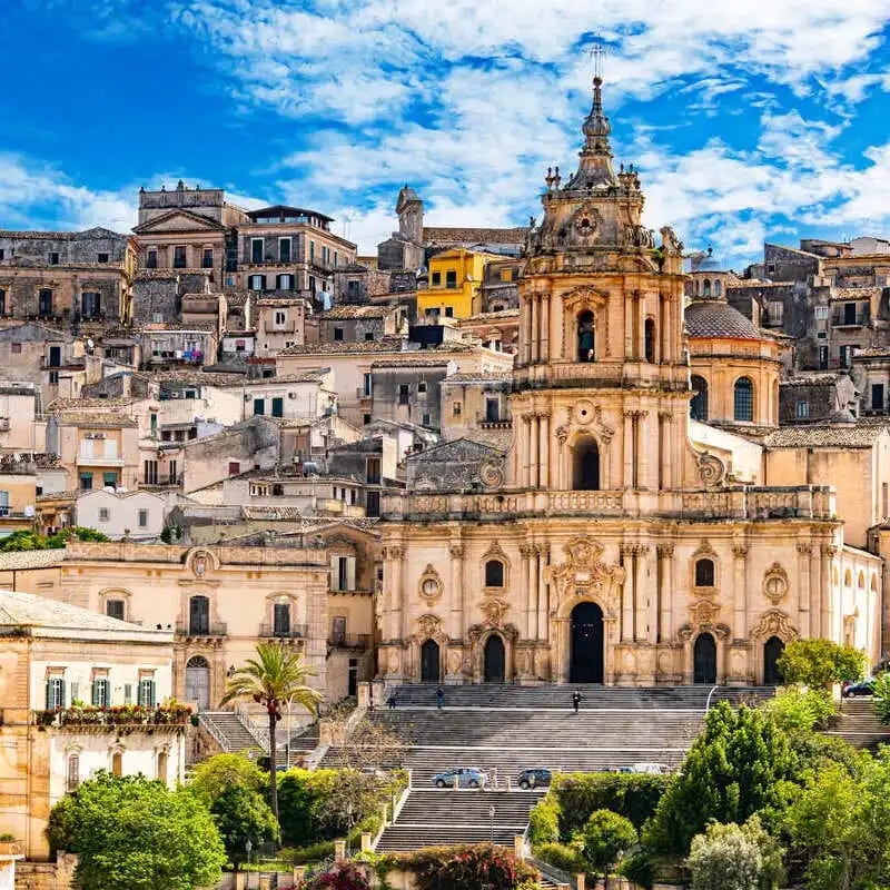Panoramic View Of Modica, Sicily, Italy