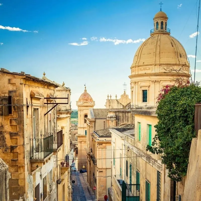 Picturesque View Of Noto Cathedral In Sicily, Italy