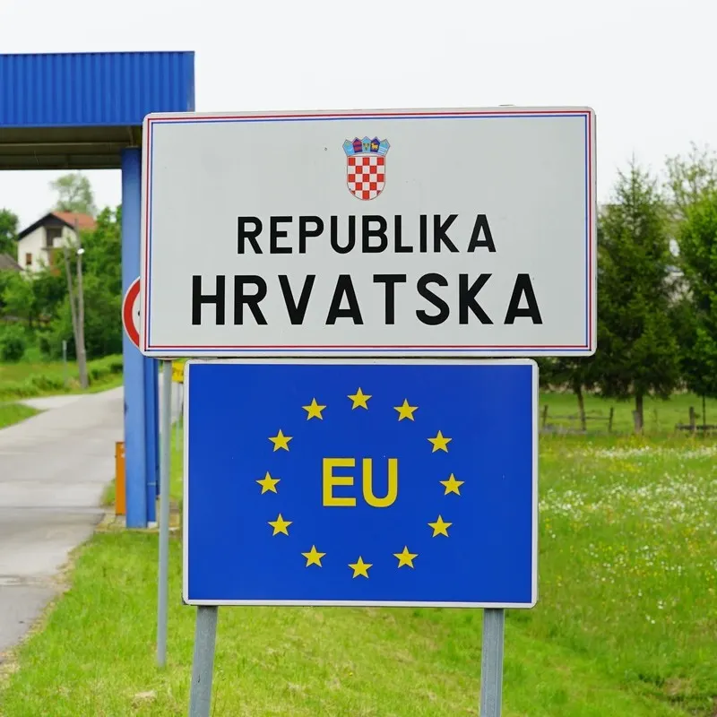 Pravutina Border Crossing In Croatia, European Union External Border