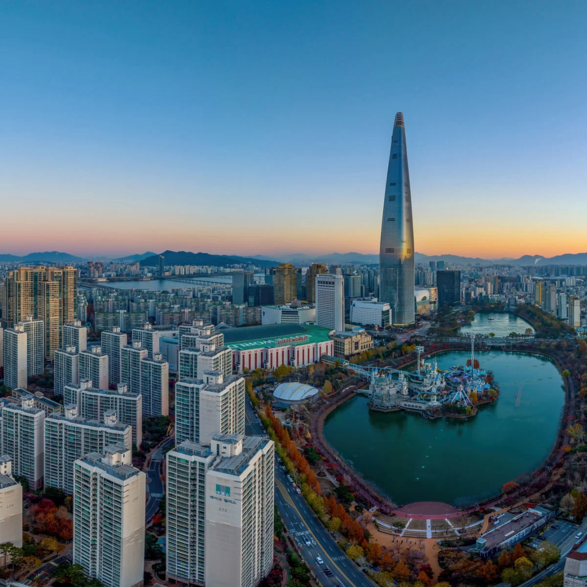 Seoul skyline at dusk