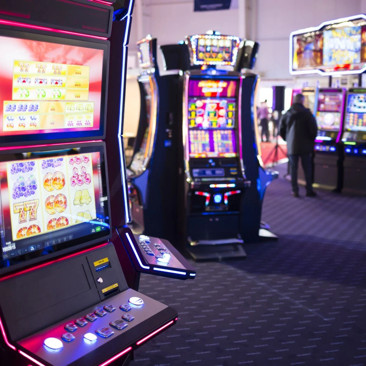 Slot machines in casino