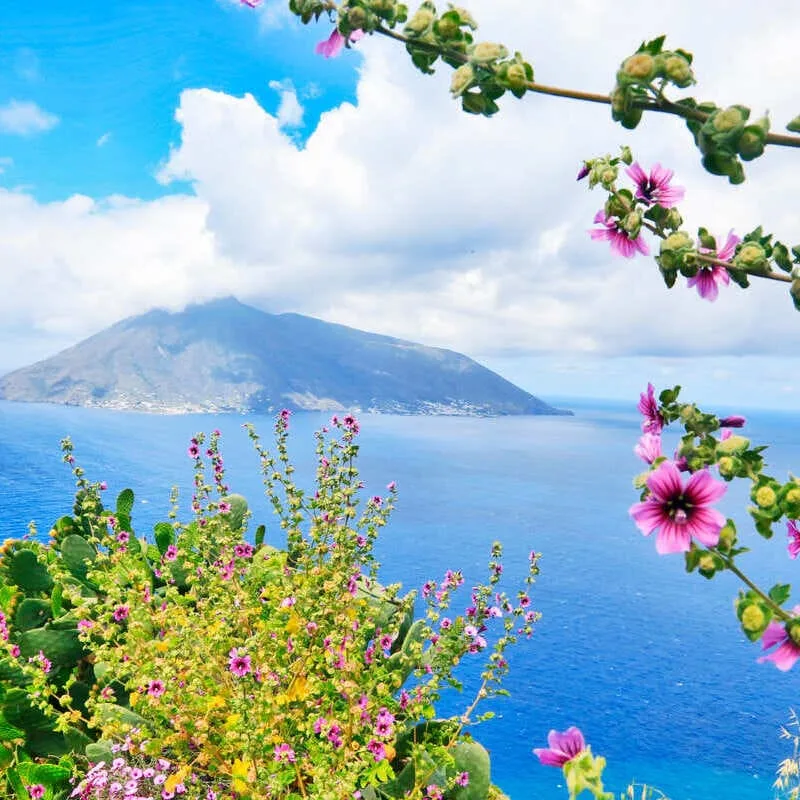 Stromboli Volcano In The Aeolian Islands, Italy