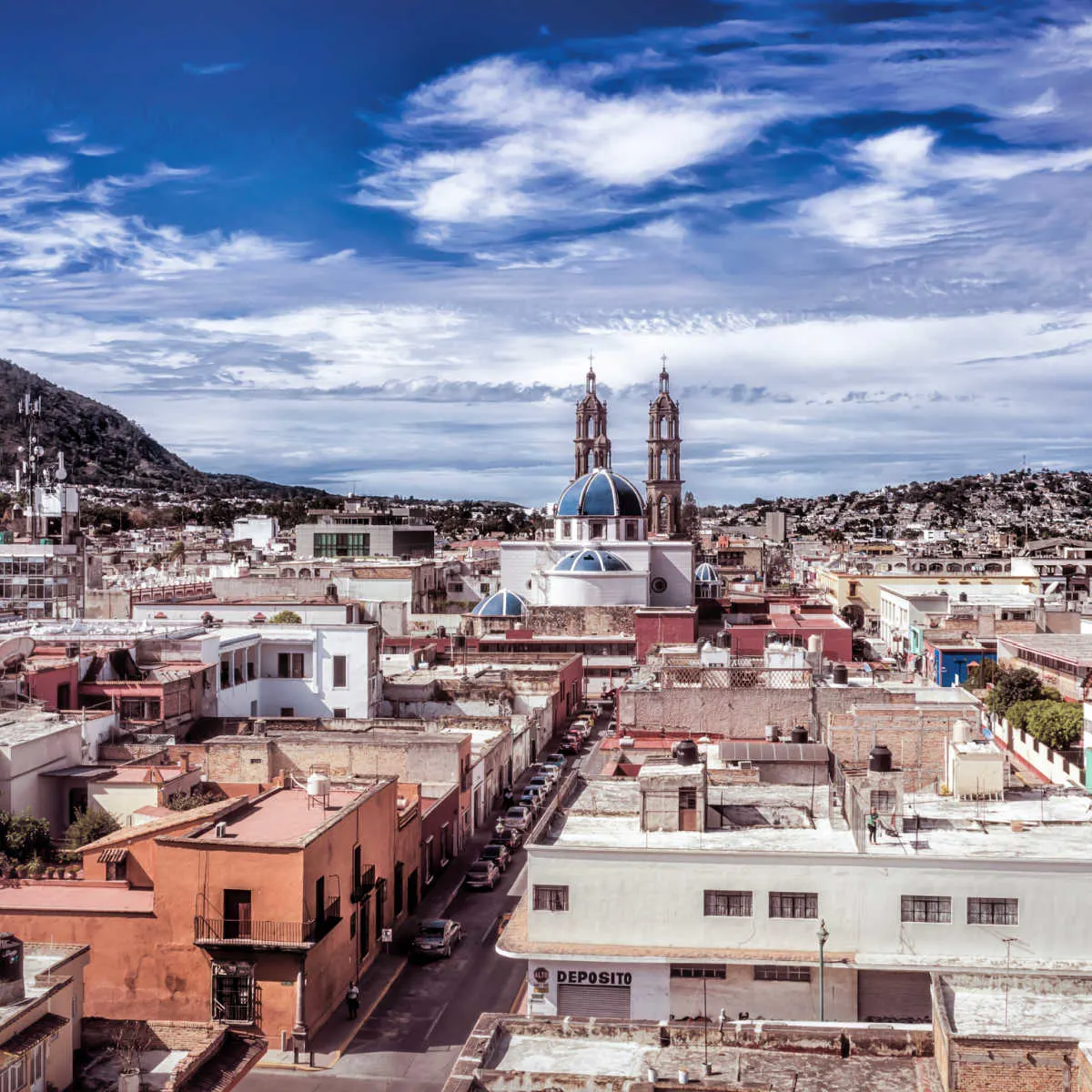 Sweeping cityscape of Tepic, Mexico