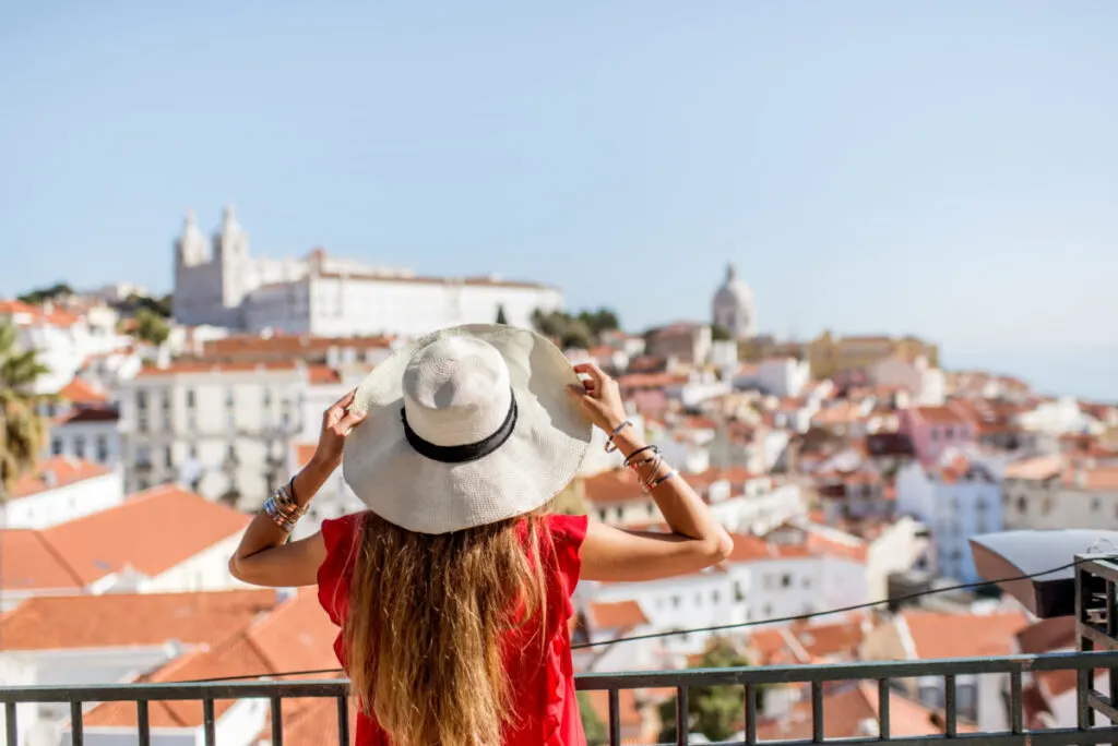 Woman in Lisbon Portugal