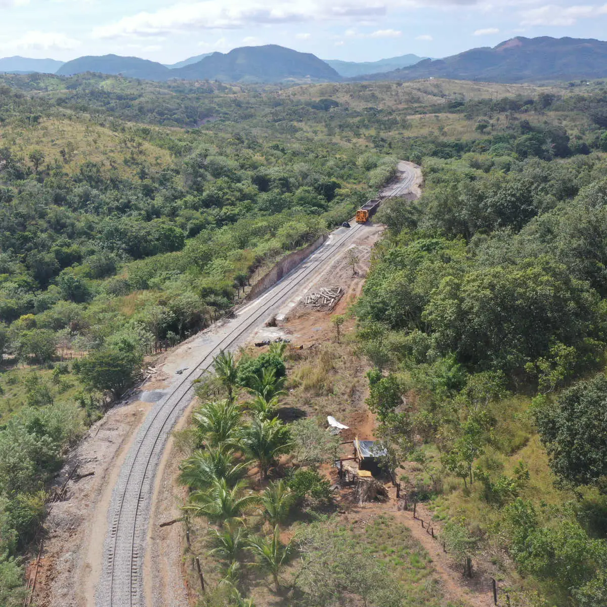 Train through Oaxaca mountains
