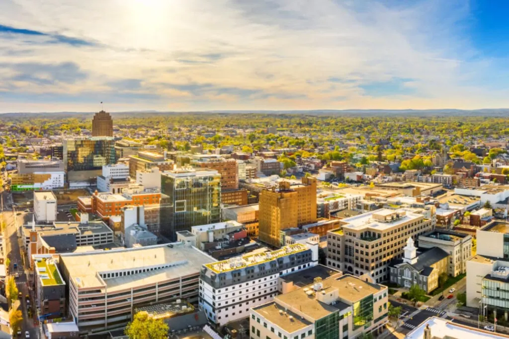 Aerial view of Allentown, Pennsylvania