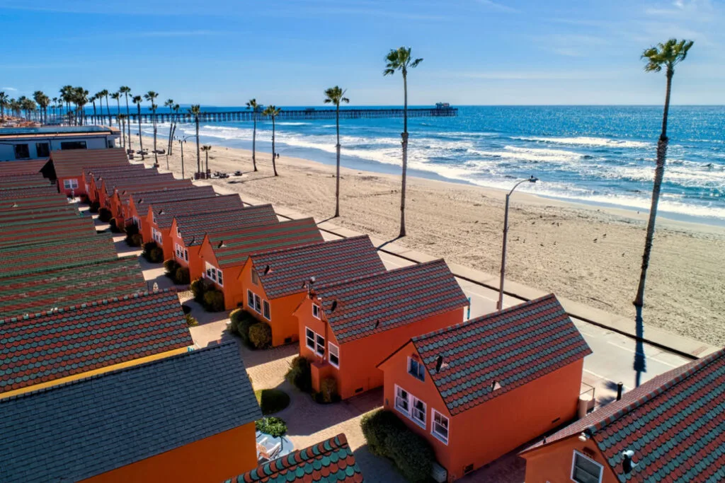 Beach bungalows in Oceanside, CA