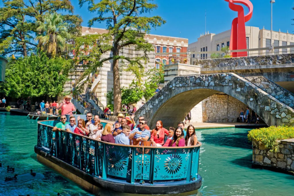 River Walk cruise in San Antonio on nice day