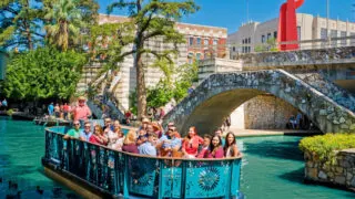 River Walk cruise in San Antonio on nice day