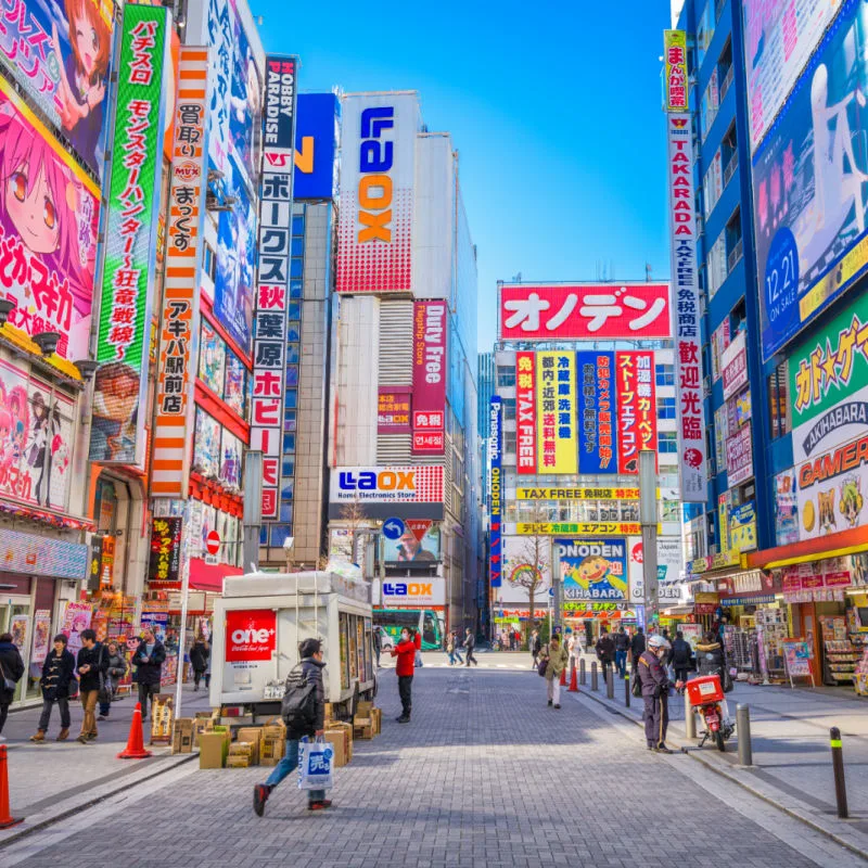 Vibrant street in Tokyo