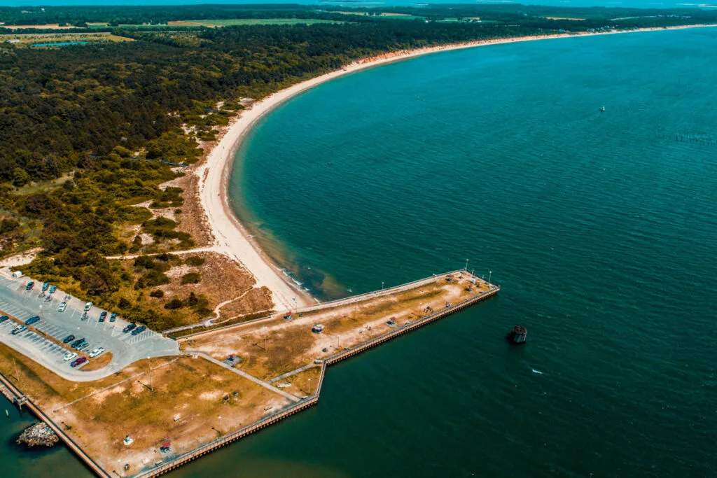 Shores of Kiptopeke State Park outside Cape Charles, VA