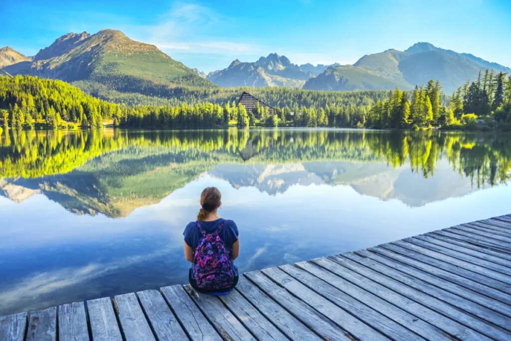 Woman in Tatra Mountains Slovakia