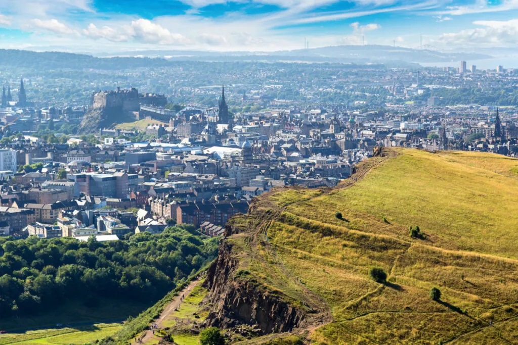 View from Arthur's Seat in Edinburgh Scotland